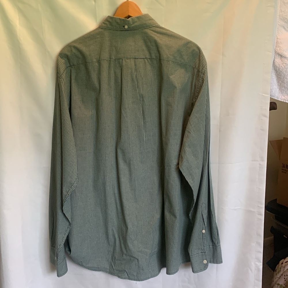 ST JOHNS BAY Men's Green Checkered Long Sleeve Shirt XXL - Picture 8 of 9